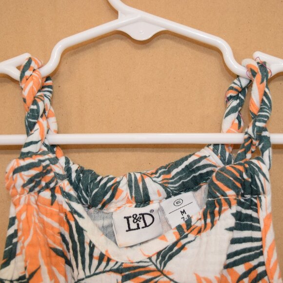 L&D Tropical Print Sundress, Size M (7-8) - Picture 3 of 6